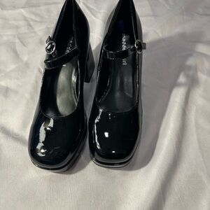 Black Patent Leather Mary Jane Heels 8.5